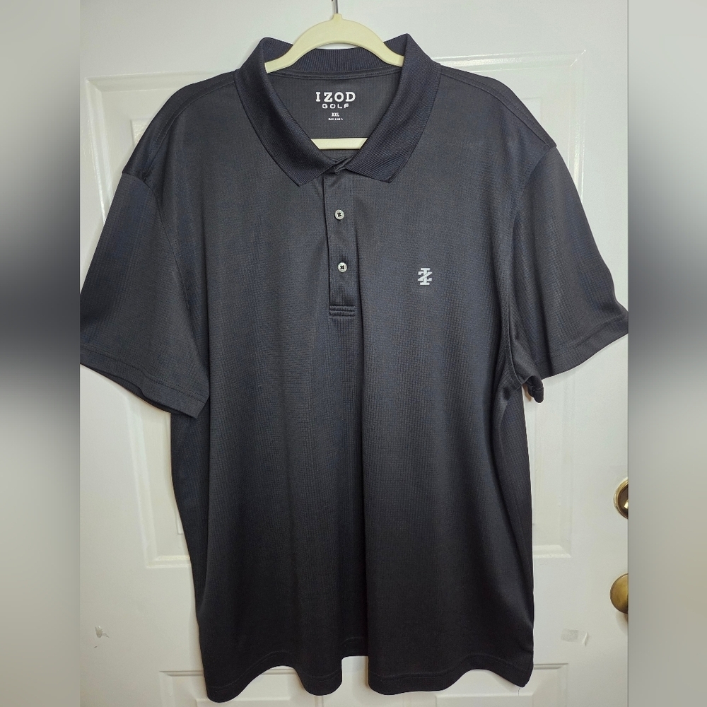 IZOD XXL Black Short Sleeve Polo EUC